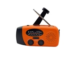 Radio de emergencia solar, radio portátil AM/FM con manivela y linterna LED. Elisefashion (amarilla)