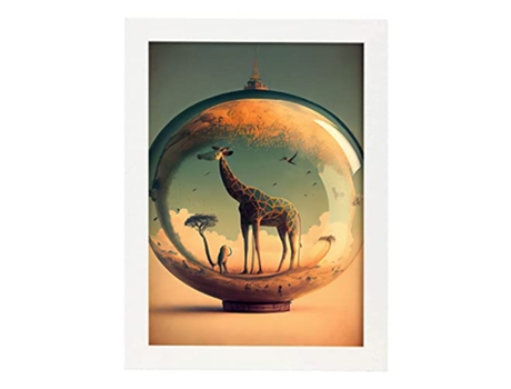 NACNIC Poster Sabana En Estilo Surrealismo Cinematográfico Ilustraciones Y Grabados De Historieta Abstracta Y Artística A3 Marcos Blancos