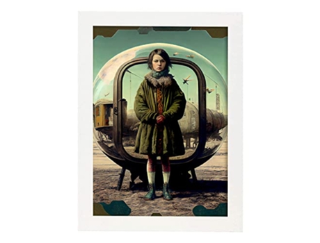 NACNIC Poster Bienvenida En Estilo Surrealismo Cinematográfico Ilustraciones Y Grabados De Historieta Abstracta Y Artística A3 Marcos Blancos