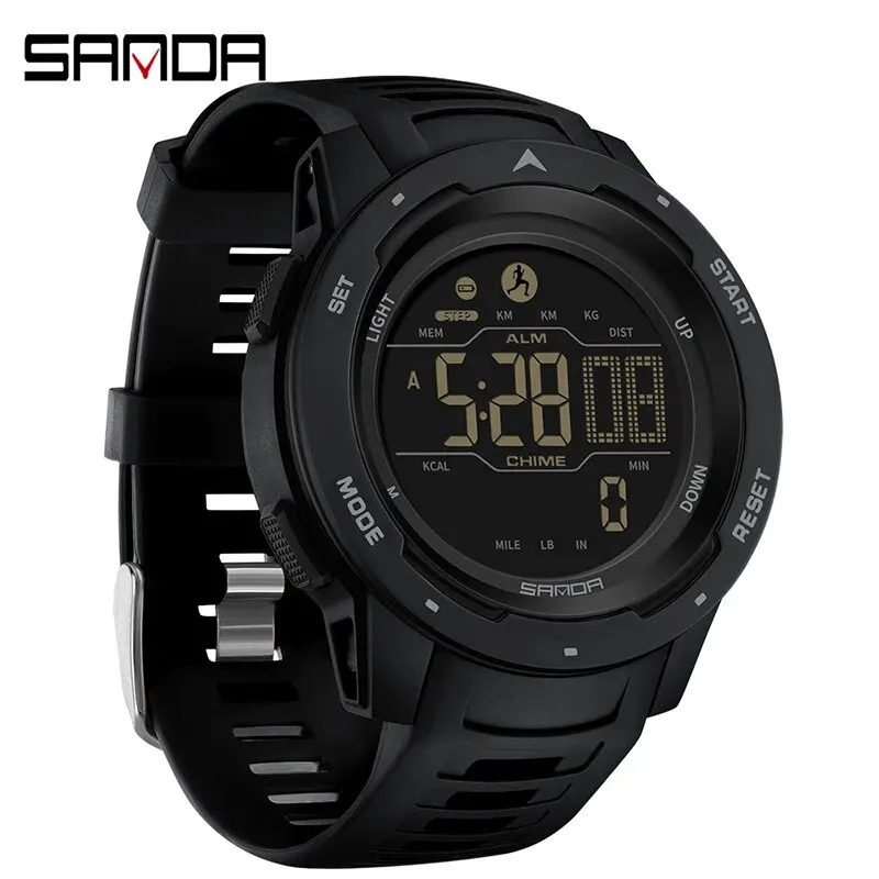 Reloj De Hombre (negro), Podómetro, Resistencia Al Agua De 50 M.