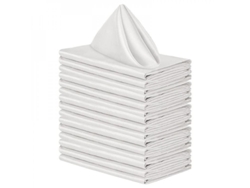 12 Manteles Textiles Blancos Lavables Y Reutilizables De 30x30 Cm Para Cocina.