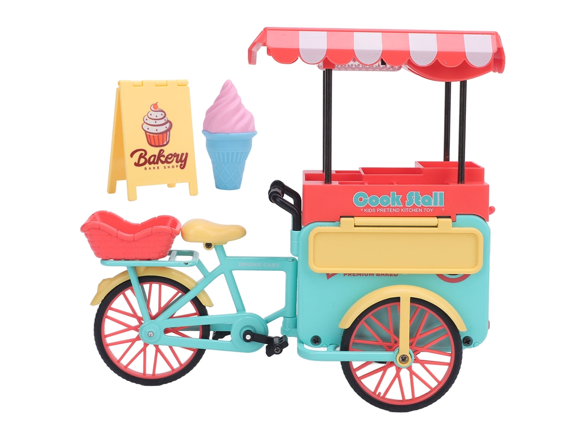 Triciclo De Comida A Escala 1:10 Con Accesorios - Juguete Educativo Para Niños