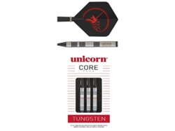 Dardos Unicornio con puntas de acero y tungsteno, 21 gramos, juego de dardos Core Plus