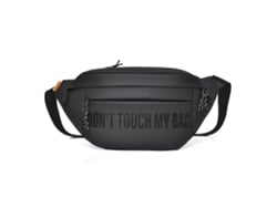 (Negro) Bolso cruzado para hombre, estilo uniforme de trabajo, bolso para ciclismo, riñonera multifuncional