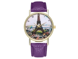 Reloj De Pulsera Zhoulianfa Para Mujer, Correa De Pu, Cuarzo Para Estudiantes, Rosa Y Morado.