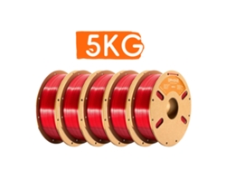 Filamento para impresión 3D, material PLA, acabado brillante, rojo - 5 kg