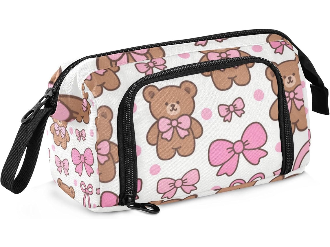 Besportble Estuche De Gran Capacidad Para Niños Y Oso Marrón 24 X 9,5 X 15 Cm