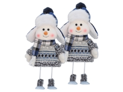 Muñeco de nieve de peluche, decoración navideña hecha a mano TRUYUETY