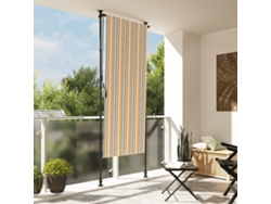 Persiana enrollable exterior de acero amarillo y blanco, 100 x 270 cm, DKD Home Decor