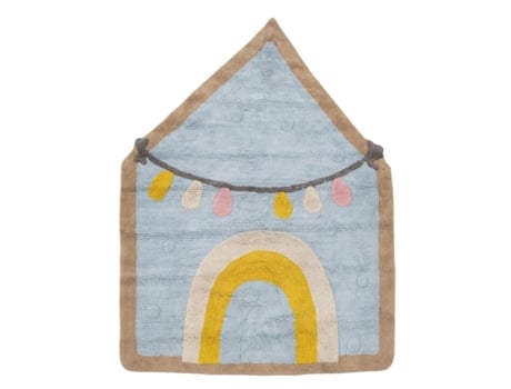 Alfombra Infantil BIGBUY HOME (150.00 x 110.00 x 7.00 cm - Algodón - Azul)