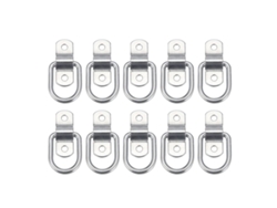10 Anillos De Amarre Para Remolque De Color Plata, Resistentes Y A Prueba De Óxido.