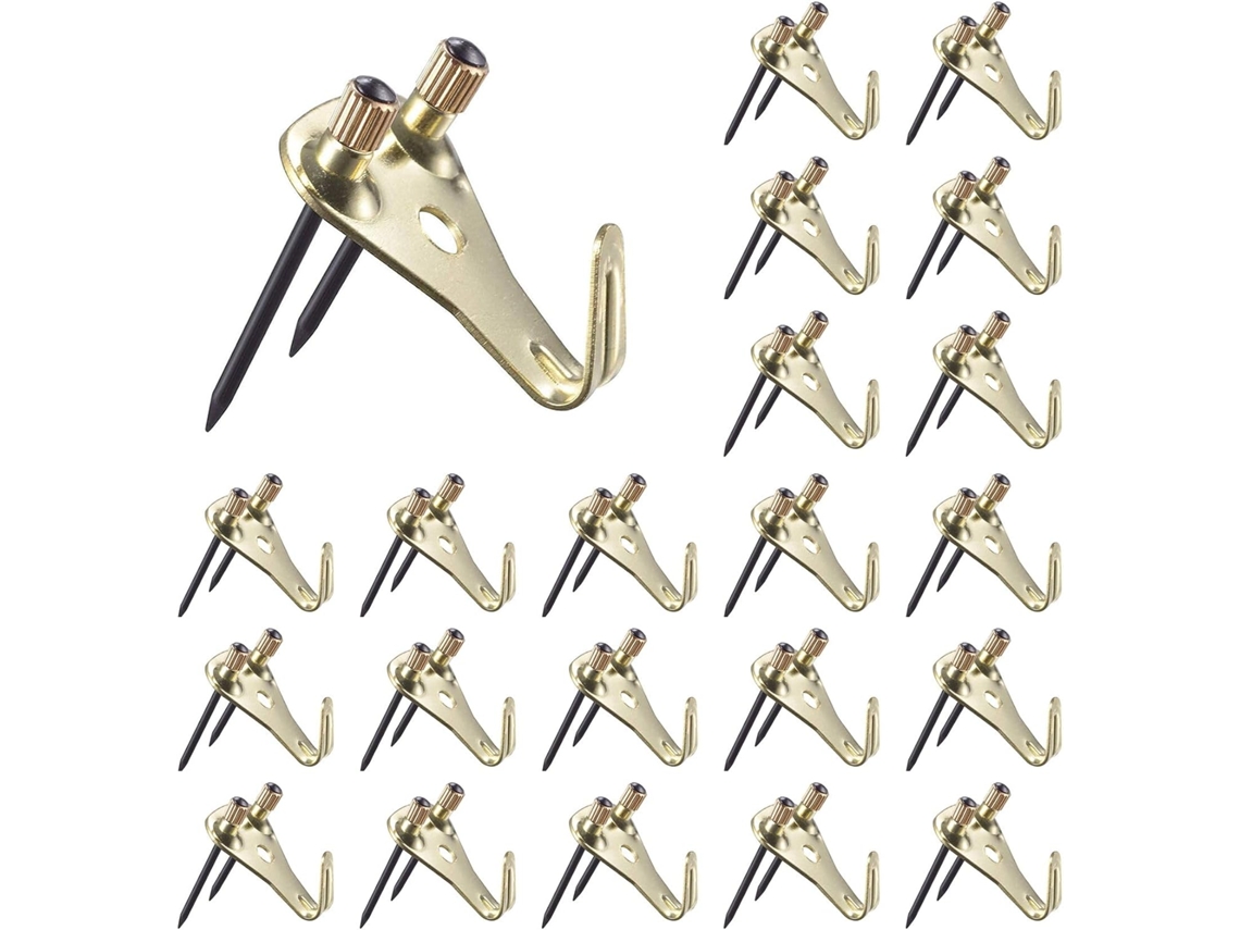 Paquete De 80 Ganchos Para Colgar Marcos De Fotos, 22,7 Kg (50 Lb), Con Clavos, Para Montaje En Pared.