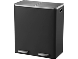 Cubo de Basura KITCHEN MOVE (Negro Mate - Acero Inoxidable - 60 L)