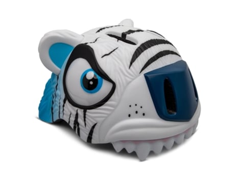 Casco de Bicicleta para Niños CRAZY SAFETY Tigre Blanco Certificado EN1078
