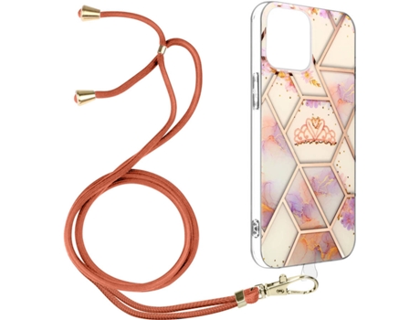 Funda Apple iPhone 12 Mini AVIZAR Geométrico con Correa (Rosa)