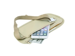 Riñonera De Viaje Con Bolsillo Oculto, Seguro, Delgado E Impermeable Para Pasaporte Y Teléfono.