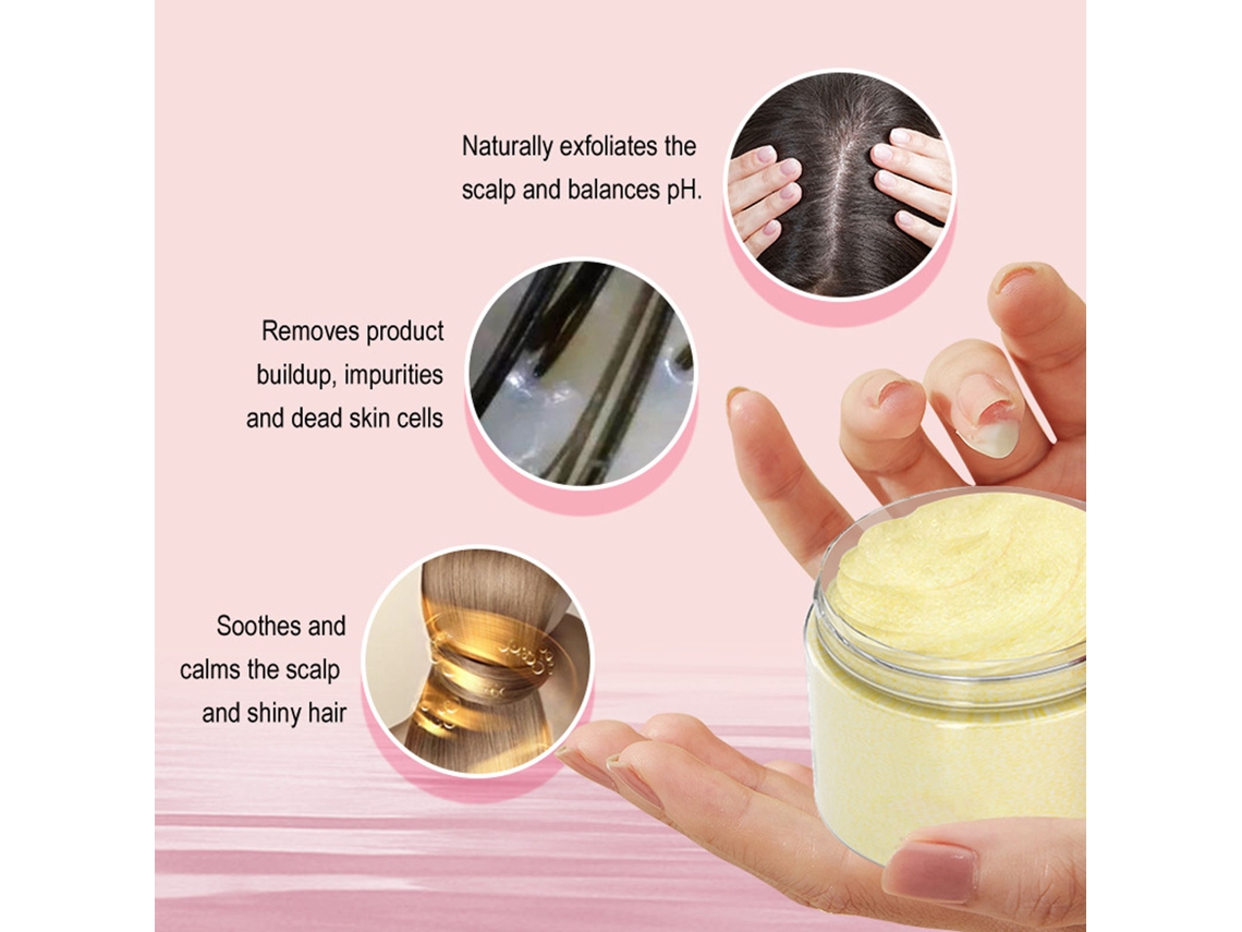 Exfoliante Capilar De Jengibre Para Una Limpieza Profunda Y Tratamiento Del Cabello Seco.