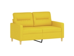 Juego De Sofás Con Cojines 2 Piezas Tela Amarillo Claro