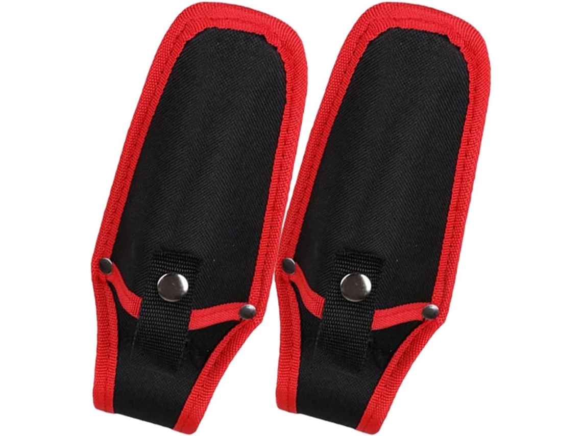 2 Fundas De Lona Negra Para Tijeras De Podar, Accesorio Práctico Con Puntas Protectoras.