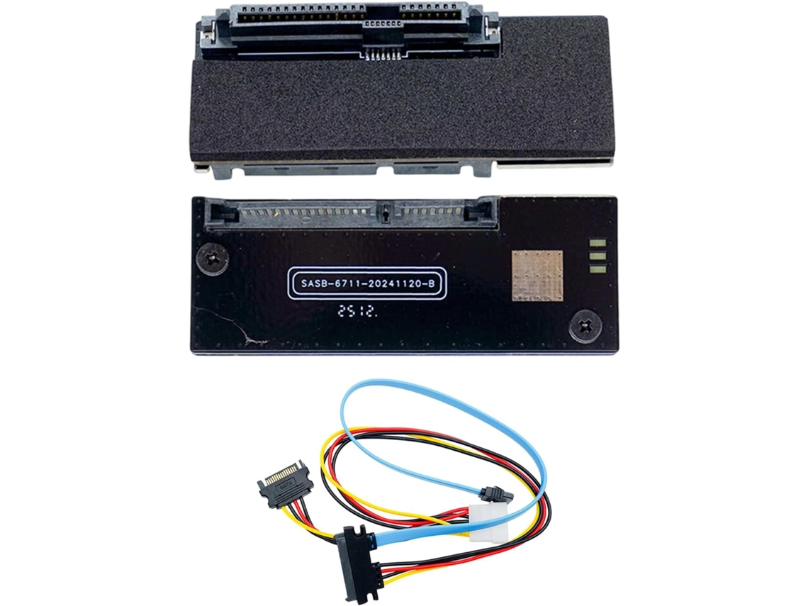 Adaptador De Disco Duro Sata De 22 Pines A Sas De 29 Pines Hembra Con Cable, Instalación Sin Herramientas.