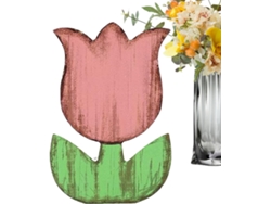 Decoración Hogar Tulipanes De Madera Genéricos