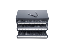 Gabinete dispensador de brocas Succebuy, organizador apilable de 3 cajones