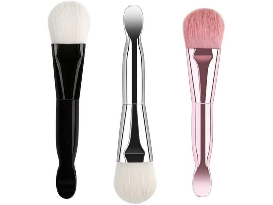 Brochas De Fibra Suave Para Mascarillas Faciales Con Cuchara Integrada: Herramientas De Belleza Para Aplicar Mascarillas De Arcilla Y Líquidas.