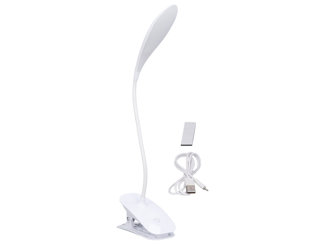 Lâmpada De Leitura Led Recarregável Usb Clip Controle Tocado Ajustável 3 Níveis Brilho Olho Proteção Mesa Cama