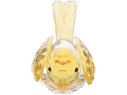 Figura decorativa de animal de cristal amarillo 100x56x56 Estatua de pájaro de dibujos animados 210g GOKOCO Decoración