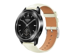 Correa para Xiaomi Watch S3 / 2 Pro / S2 / S1 - Piel negra - Cabeza plana - Textura de tiburón (22 mm)
