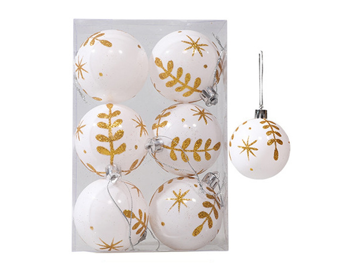 6 bolas de Navidad, adornos irrompibles para árbol de Navidad, 6 cm NEVEANCE