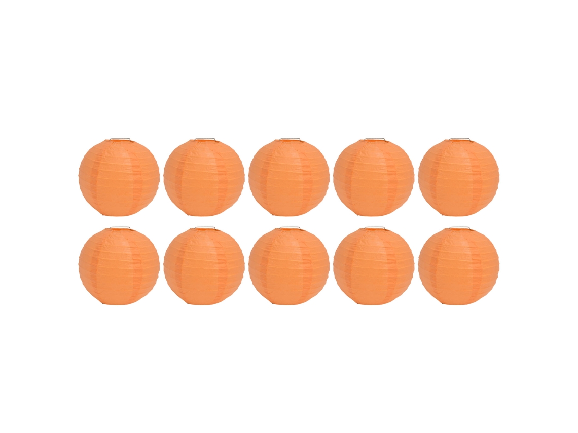 2026-10 Piezas Linternas De Papel Redondas Chinas De 6 Pulgadas, Bola Colgante Festiva Para Boda Y Fiesta, Naranja