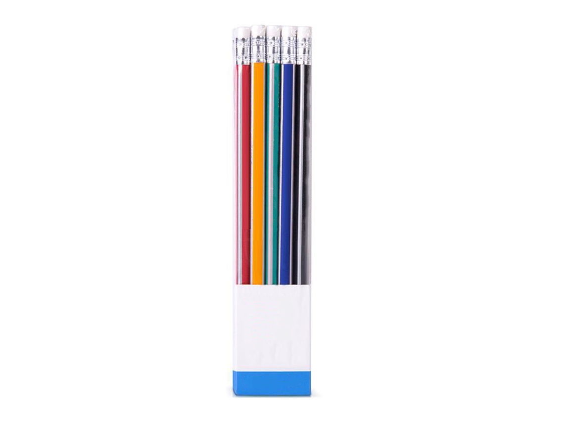 Lápiz triangular profesional 2B con borrador para escribir, dibujar y bocetar - Portátil