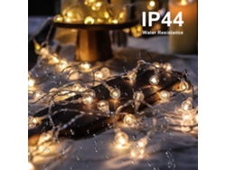 Rebe-luz De Cuerda Con 50leds Esfera Burbuja 5m/16.4ft 2 Modos Ip44 Para Decoración Fiestas Halloween Regalo