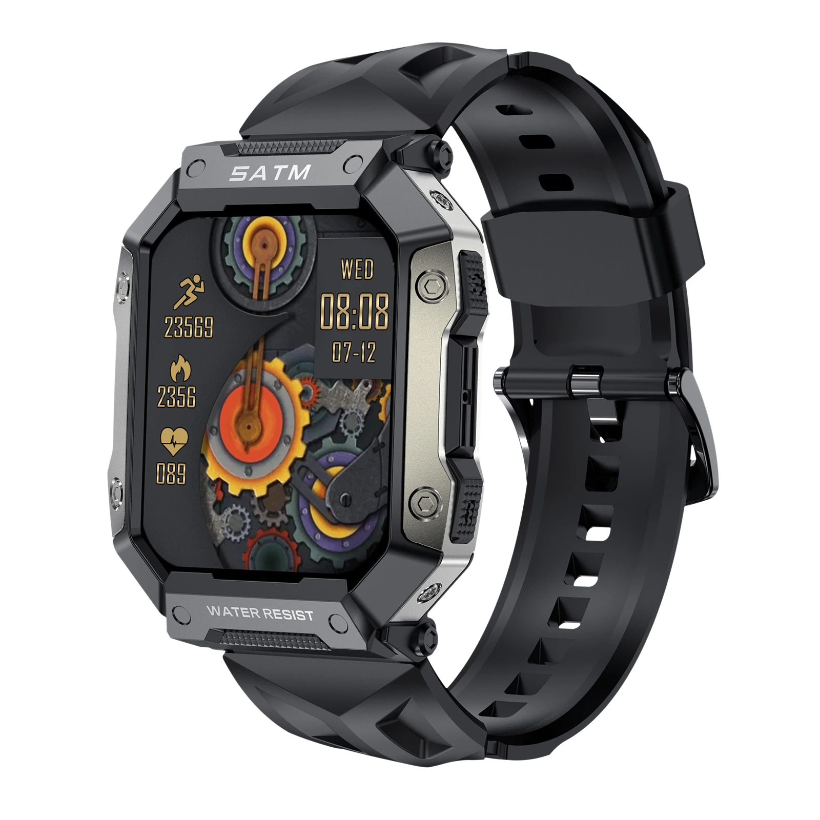 (preto) Smartwatch Para Esportes Ao Ar Livre, À Prova D'água Ip68, Chamadas Bluetooth