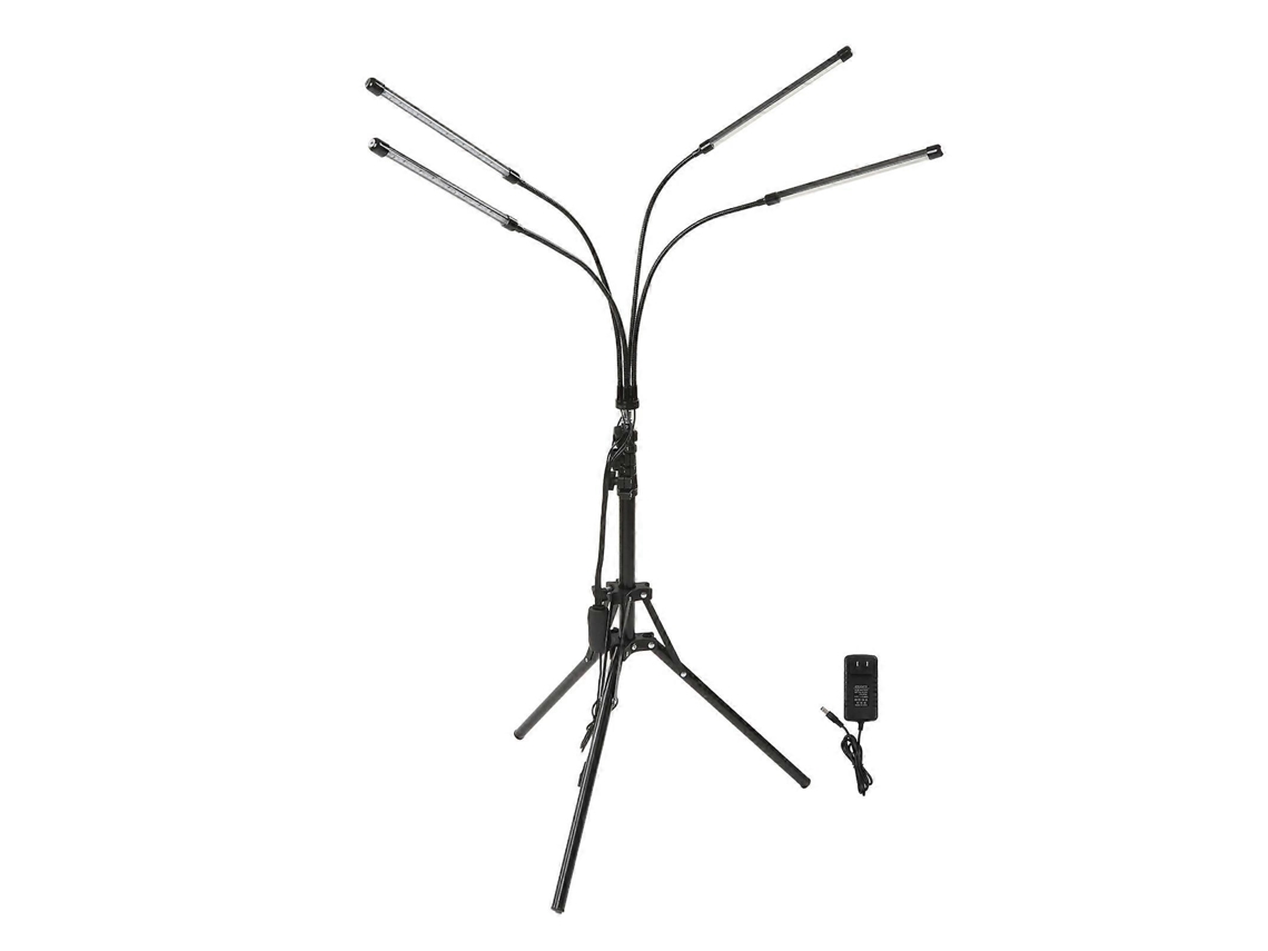 Lámpara de terapia infrarroja roja de 660 nm y 850 nm con soporte ajustable para el alivio del dolor y las molestias corporales, 4 cabezales.