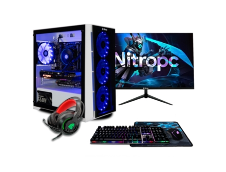 Portátil Gaming NITROPC Pack Silver (Intel i5-11400F - GTX 1650 4GB - RAM: 16GB - M.2 1TB - 24")