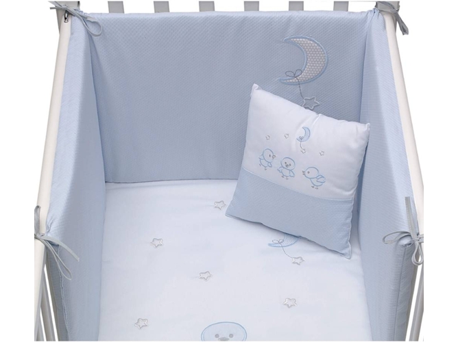 Protector De Cuna PEKEBABY Chicks Azul
