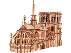 Rompecabezas 3D para adultos, maqueta móvil de la Catedral de Notre Dame, kit de gran desafío, rompecabezas de ensamblaje de catedral francesa, 239 piezas