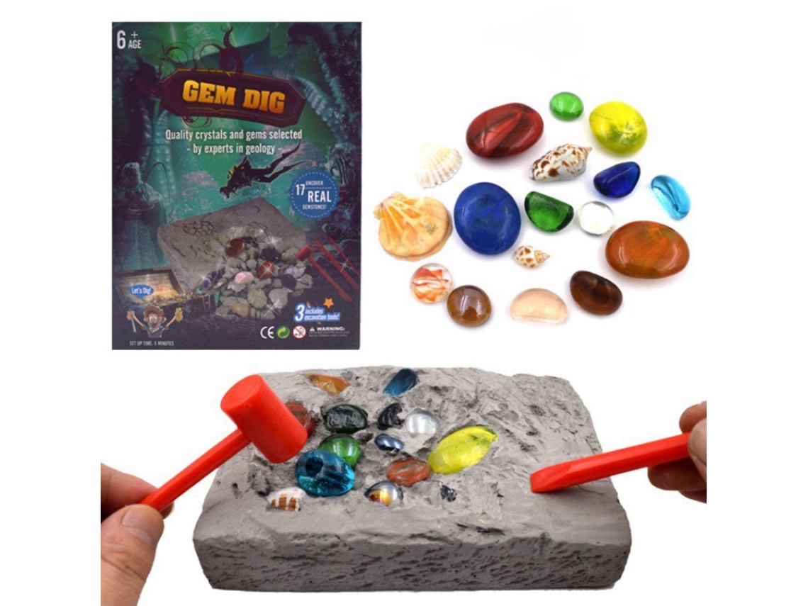 Kit De Extracción De Rocas Y Fósiles: Juguete Educativo Con Herramientas Científicas De Excavación Arqueológica.