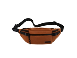 Bolso bandolera/de pecho (marrón), estilo versátil y sencillo, fabricado en tejido de nailon.