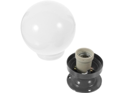 Lámpara De Exterior De Acrílico Blanco, Forma De Globo, Resistente A La Intemperie, Para