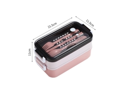 Fiambrera para almacenar alimentos, 3 litros, ideal para estudiantes y oficinistas, apta para microondas, Chaberlu