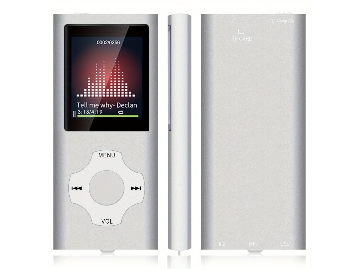 Leitor Mp3 Leitor Mp3/mp4 Música, Vídeos, Fotos, Rádio Fm, Gravações Com Fones De Ouvido 8 Gb