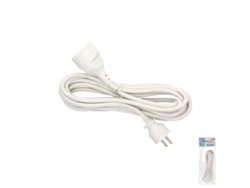 Prolongador cable electrico 5 metros. alargadera 16 a. 3500 w. conexión sucko 3 polos + tierra. color blanco