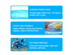 Piscina Infantil Redonda Plegable Portátil De 122 X 25 Cm Para Jugar En Verano Y Disfrutar Del Agua.