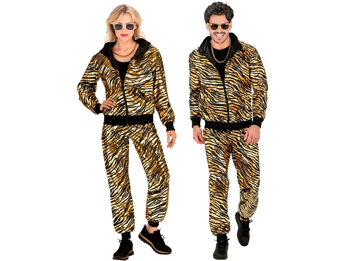 Disfraz de Chándal Party Fashion metálico dorado para adulto