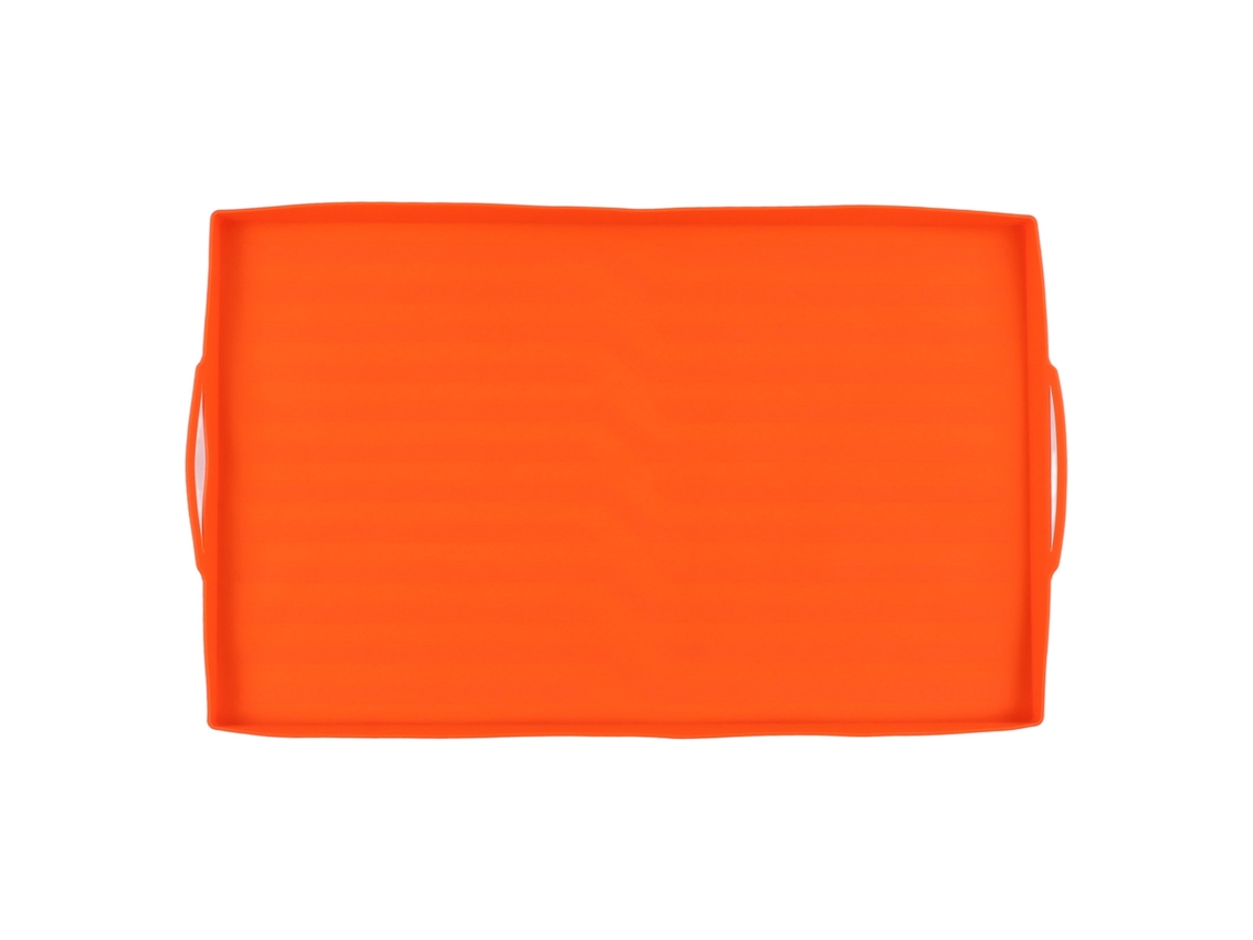 Tapete De Silicona Para Plancha De Barbacoa, Antiadherente, Protector, 91 Cm, Con Mango Naranja.