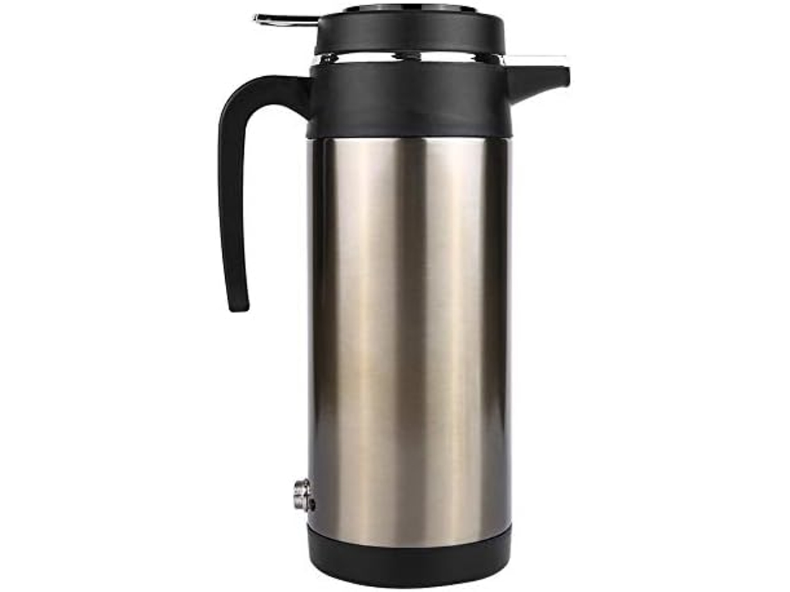 Termo Eléctrico De 1200ml, 12v/24v, Hervidor Eléctrico Para Coche, Termo De Viaje De Acero Inoxidable, Botella De Agua Calentada De 12v