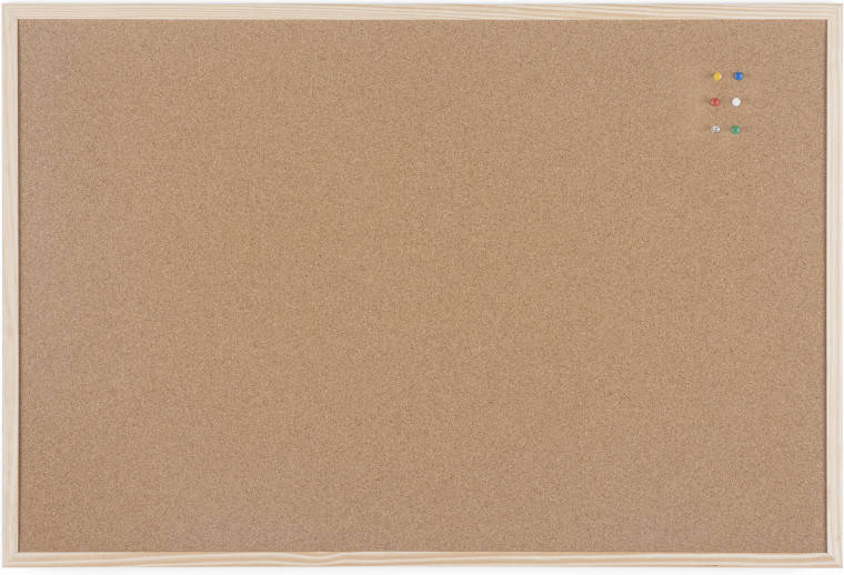 Pizarra De Corcho bioffice 90x60cm budget tablero con marco madera 90 60